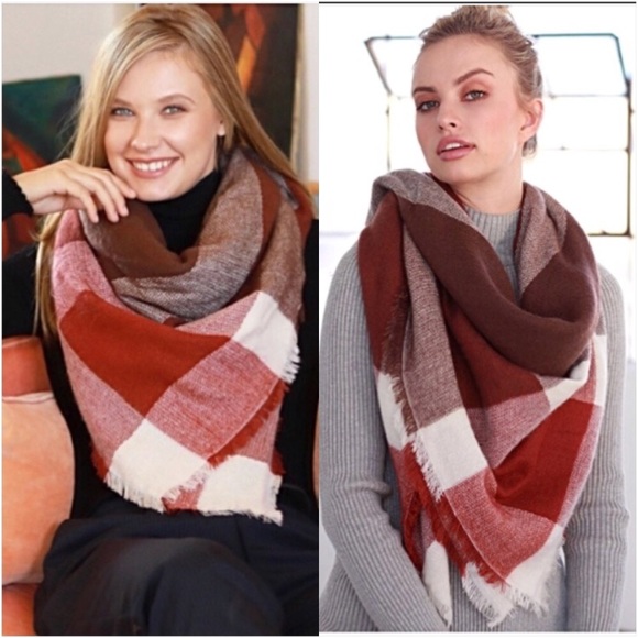 Accessories - Beautiful Plaid Colorblock Blanket Scarf NWT sold